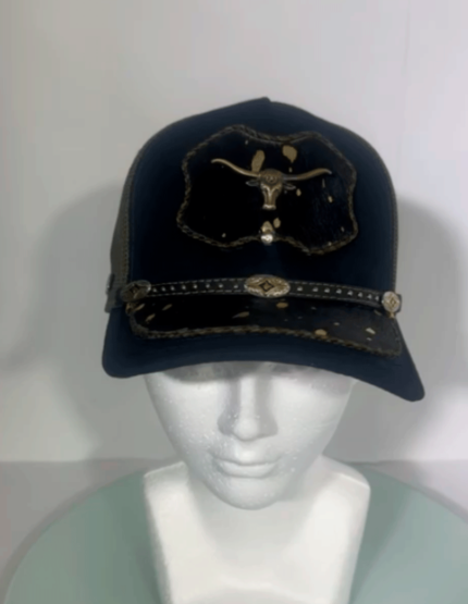 Bravomex Longhorn Western Trucker Hat – Black & Olive Green
